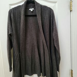 Croft & Barrow Charcoal Gray Knitted Cardigan
